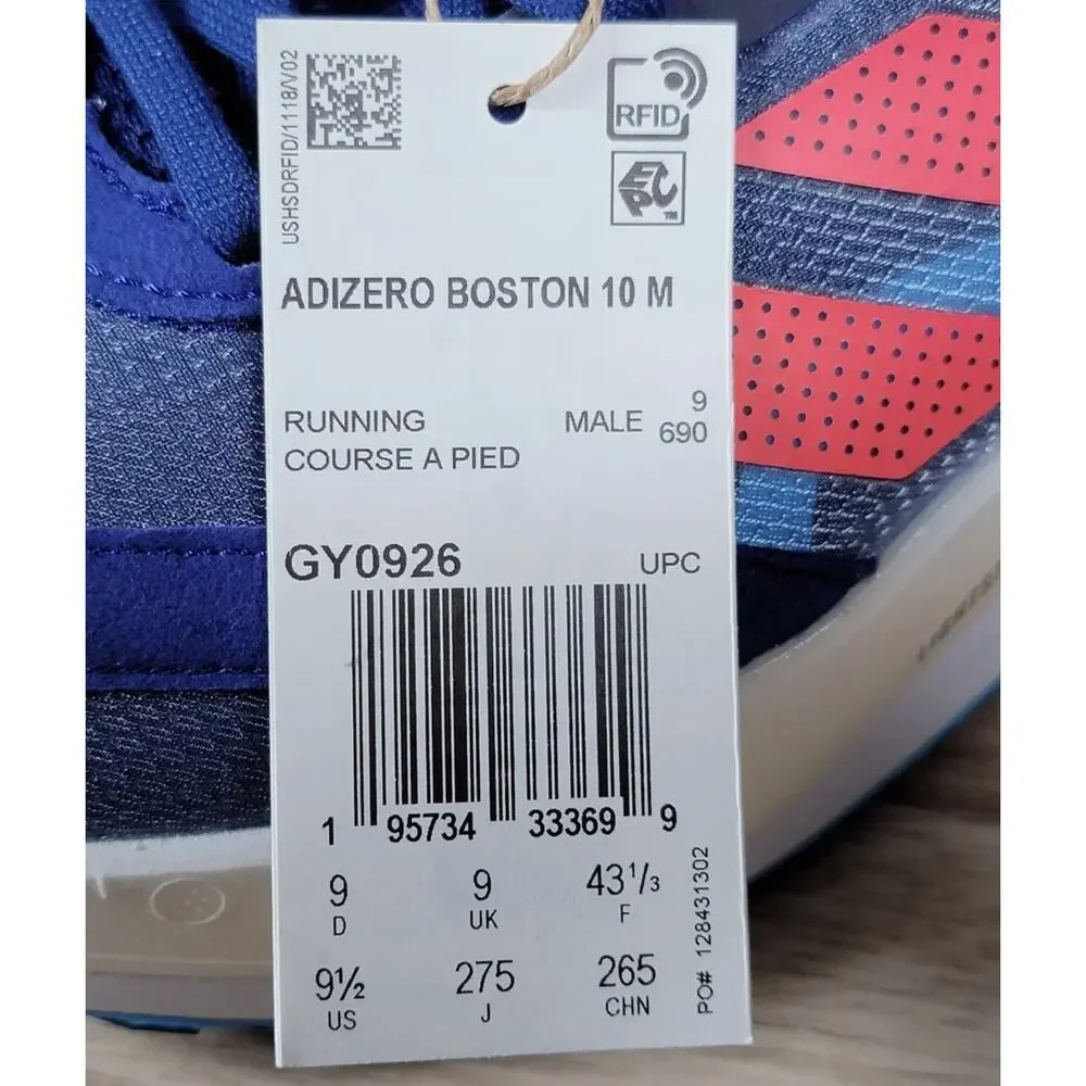 Adidas Adizero Rare Boston Run New Race Shoes Blue White Mens Size 9.5 Fast Ship